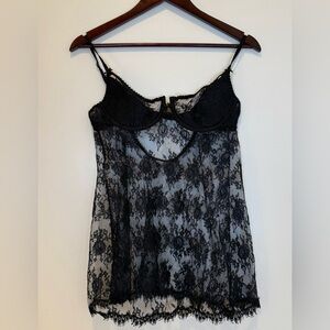 Victoria's Secret Very Sexy Black Lace Slip